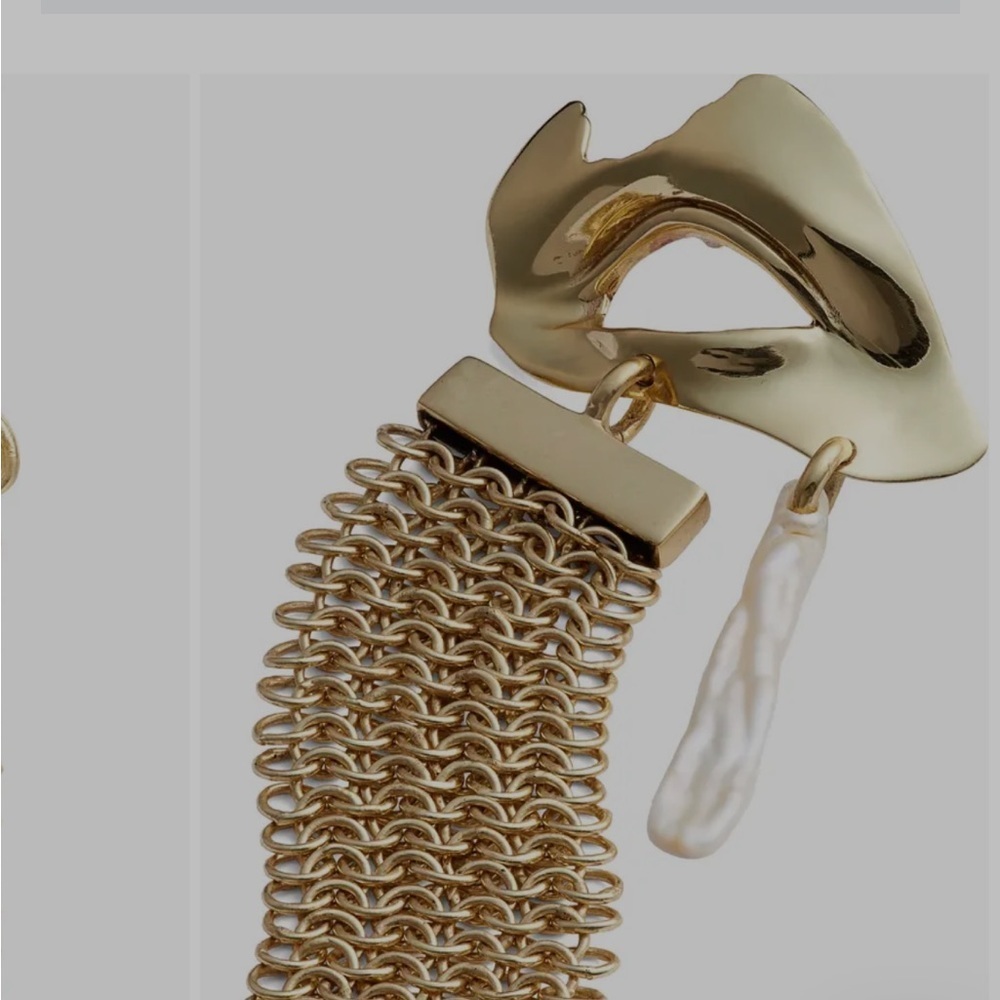 Ellery “Succession Broken Eye” Gold Statement Chain Tassel Earrings – Rare - Picture 12 of 13